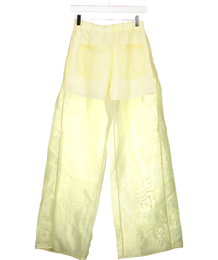 Baum Und Pferdgarten Yellow Dessin high-rise organza pants UK 6