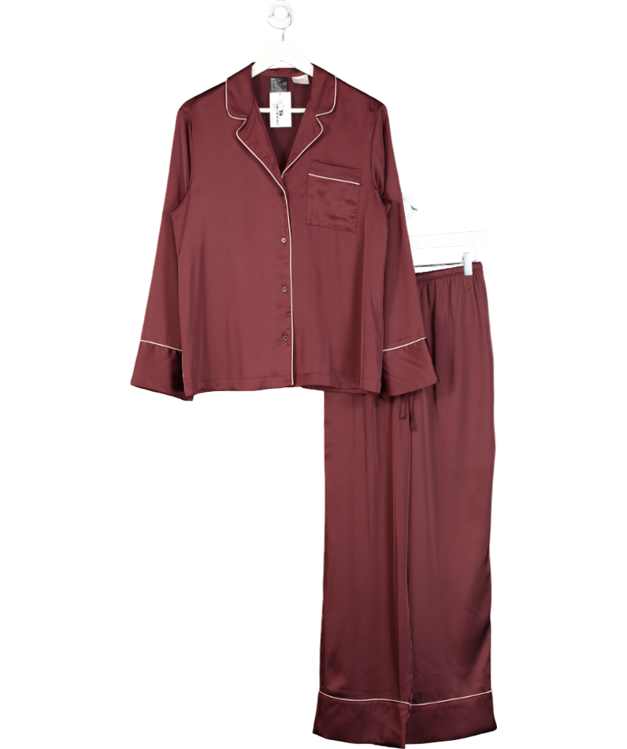 H&M Red Satin Pyjamas UK XS
