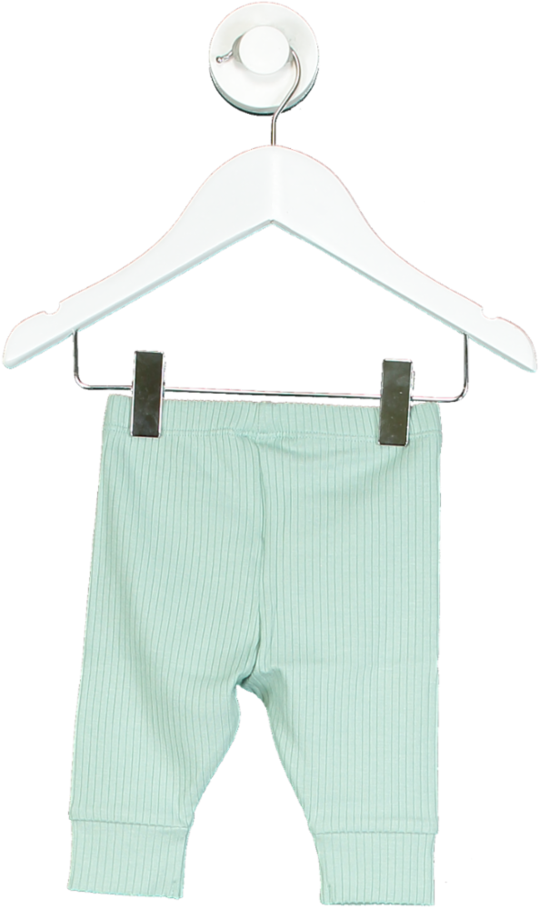MORI Mint Green Ribbed Baby Leggings 0-3 Months