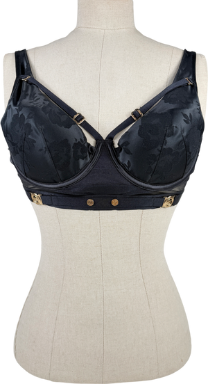 Honey Birdiette Black Floral Mirtika Bra UK 32D