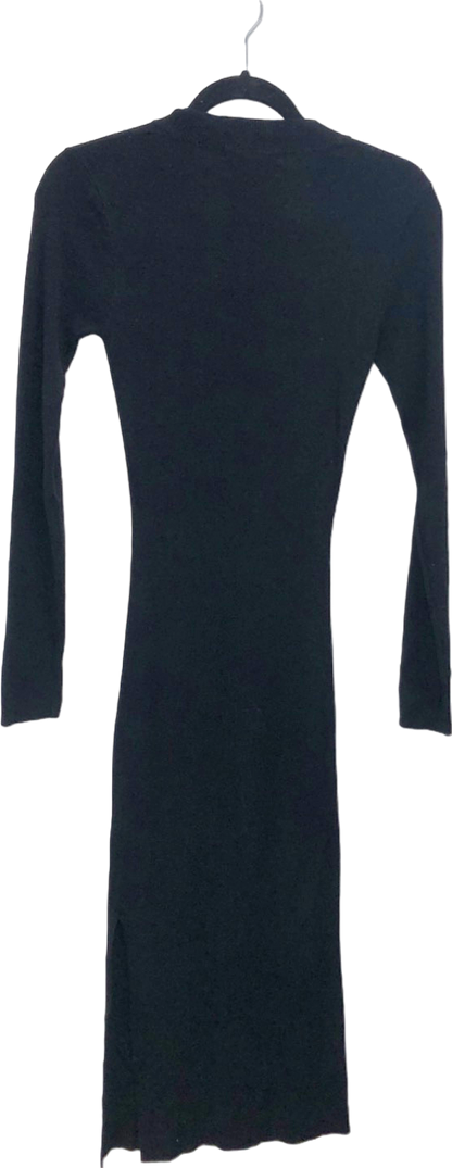 Threadbare Black Long Sleeve Knit Dress UK 8