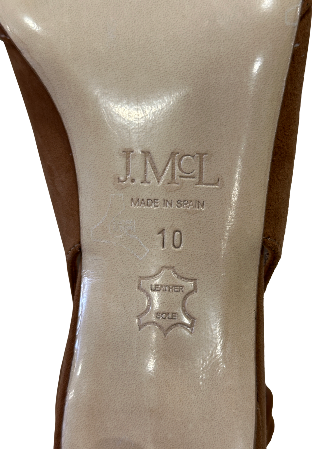 J.Mclaughlin Brown Dorothea Suede Slingback Heels UK 10 EU 44 👞