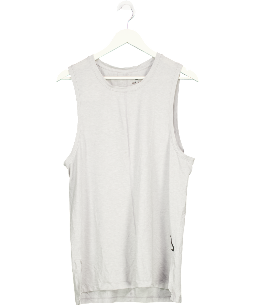 Nike Grey Dri-fit Slim Fit Sleeveless Fitness Top UK M