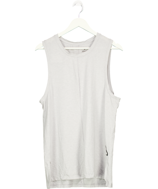 Nike Grey Dri-fit Slim Fit Sleeveless Fitness Top UK M