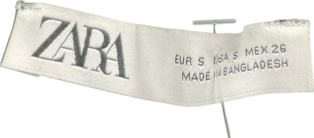 ZARA Black Asymmetric Tank Top UK S