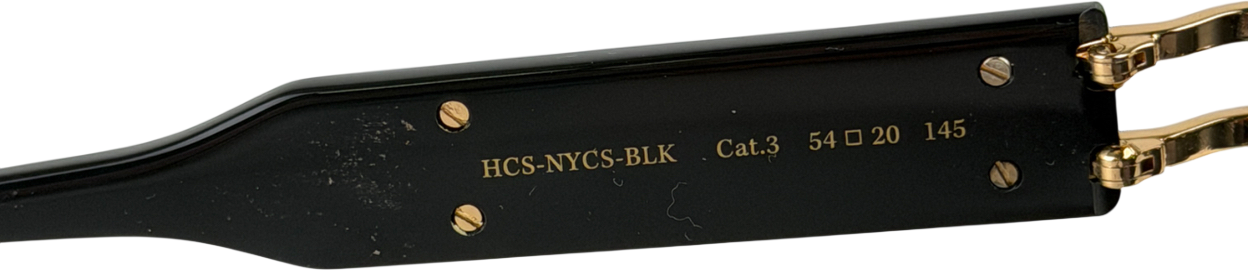 Holland Cooper Black / Gold New York City Logo Arm Sunglasses