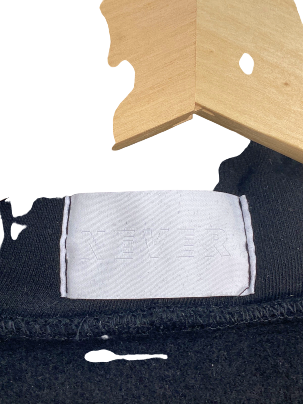 Never Black Zipped Hoodie UK Size L