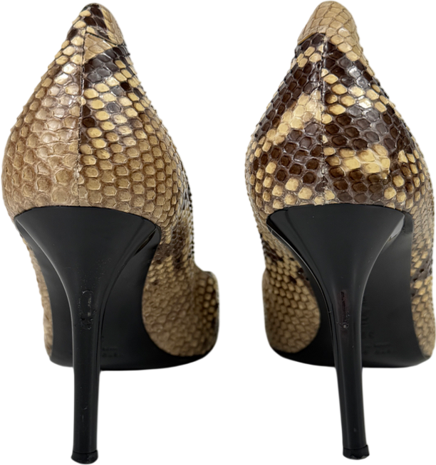 Patrick cox Cream Snake Skin Heeled Slip On Shoe UK 6 EU 39 👠