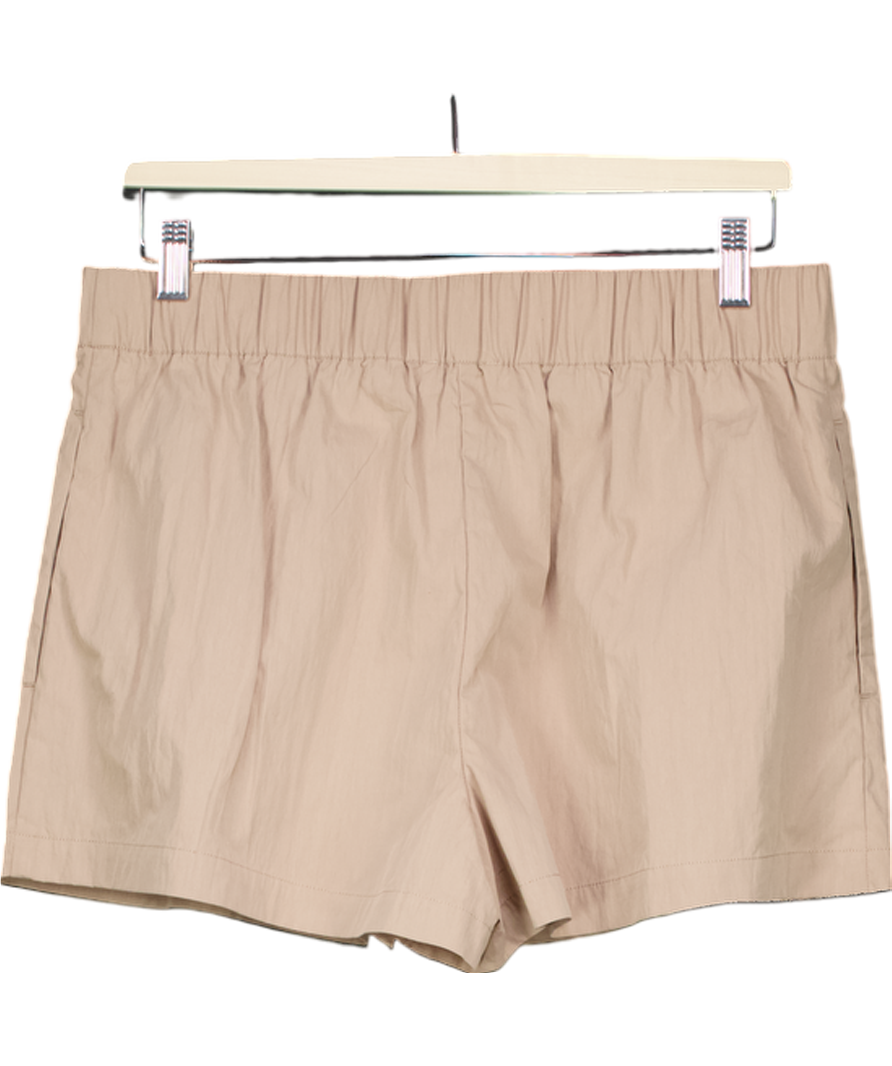 Meshki Beige Johanna Cotton Relaxed Shorts UK M