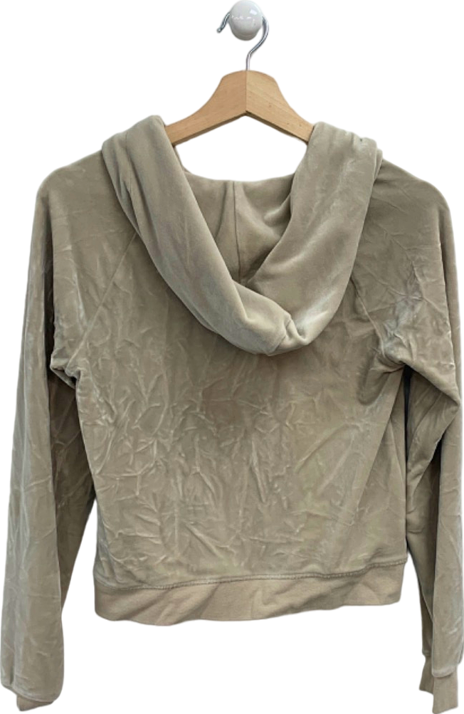 Juicy Couture Beige Velour Hoodie UK S