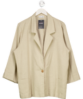 Alice Stuart Beige Oversized Linen Blazer UK L