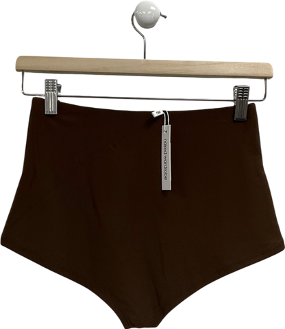 Naked Wardrobe Brown Scooped Waist Hotpants UK S