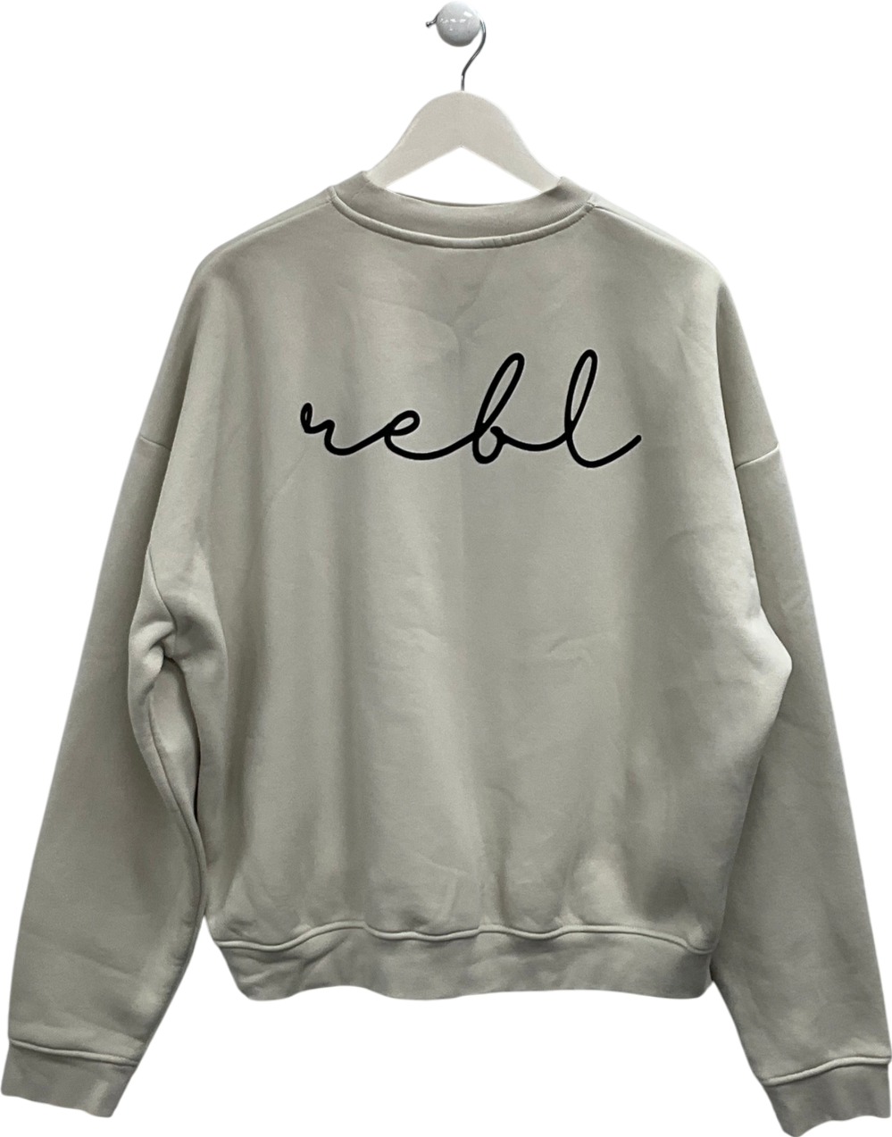 REBL Beige Signature Luxe Stone Sweatshirt UK M
