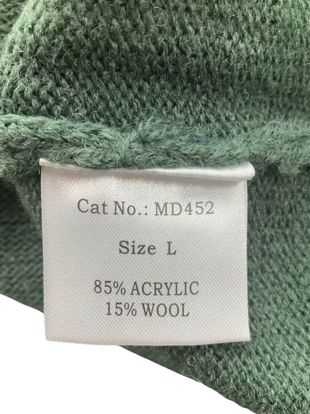Pegasus Green Wool Blend Crew Neck Sweater UK L