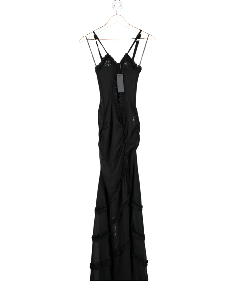 Jaded London Black Fatale Maxi Dress UK S