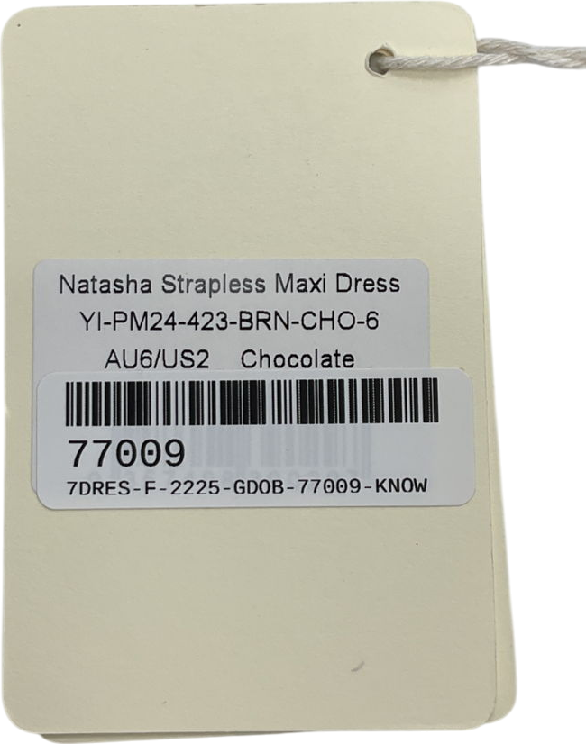 pepper mayo Brown Natasha Strapelsss Maxi Dress UK 6