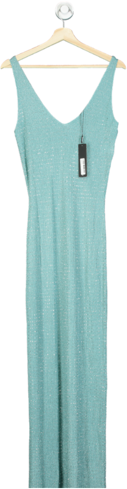 Fashion Nova Aqua Truly Yours Embellished Maxi Dress UK L