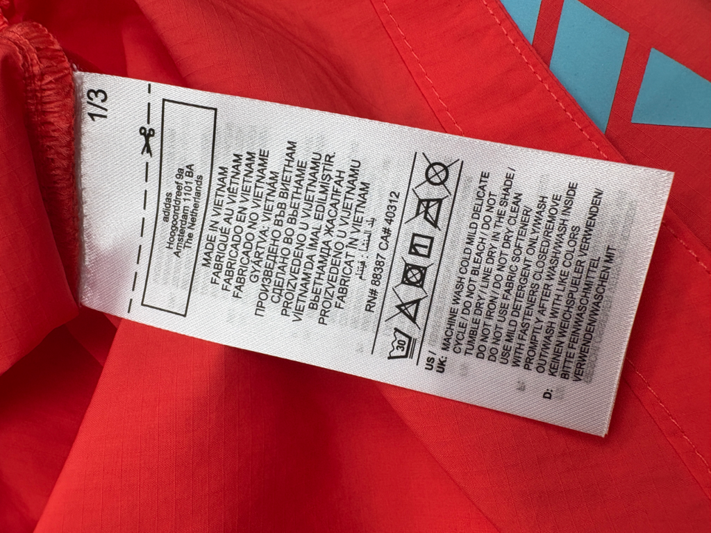 adidas Red Adizero Half Zip Running Vest UK M