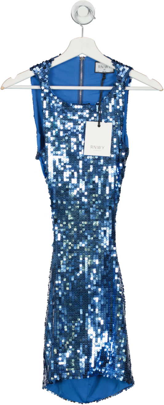 Runaway The Label Blue Sonya Sequin Mini Dress UK XS