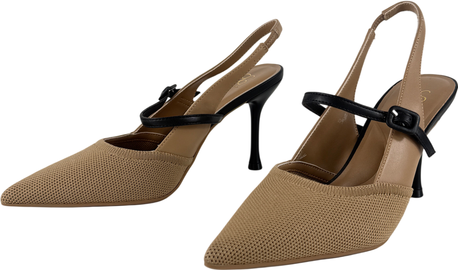 Cosy island Nude Strikestep Elegant Stiletto Heeled Slingback UK 4 EU 37 👠