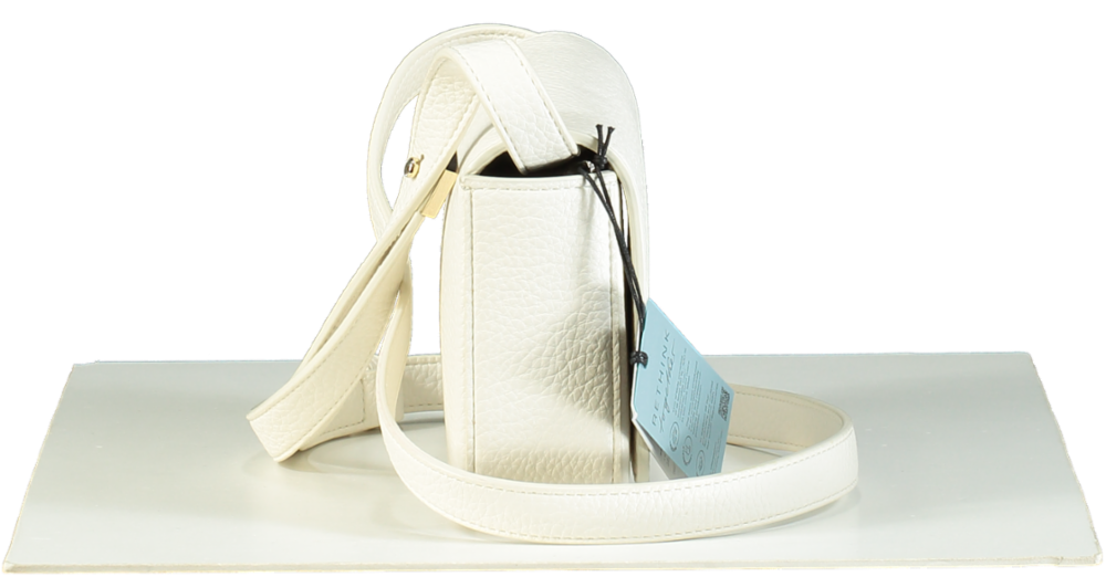 Marccain White Textured Leather Shoulder Bag