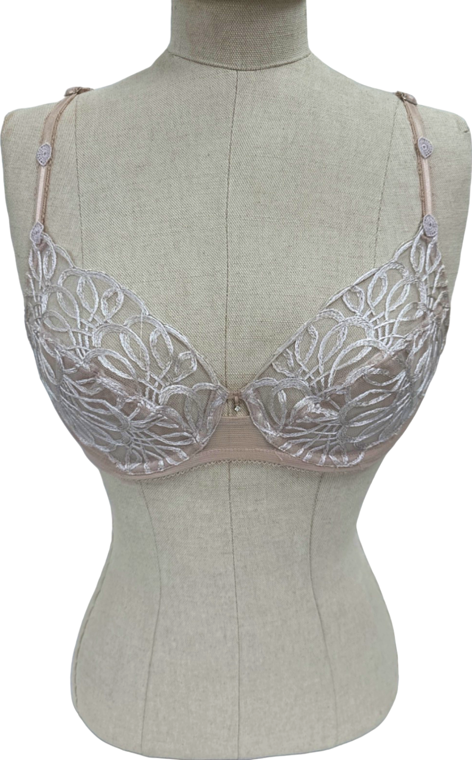 Wacoal Beige Floral Lace Underwire Bra UK 32C