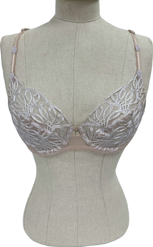 Wacoal Beige Floral Lace Underwire Bra UK 32C