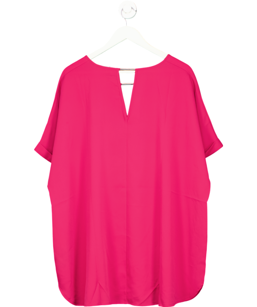 Yours Red Short Sleeve Notch Neck Blouse UK 22