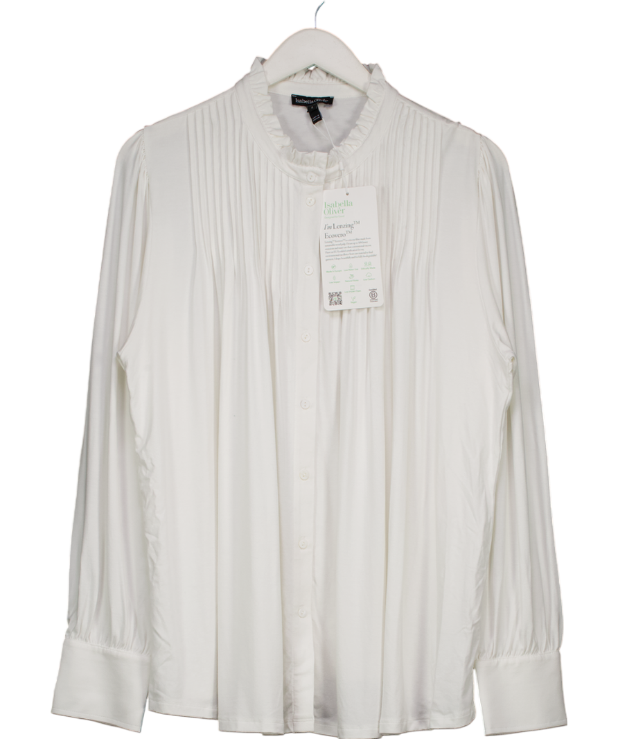 Isabella Oliver White Imogen Maternity Blouse UK 12