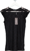 Dolce & Gabbana Black Lace Sleeveless Blouse UK 12