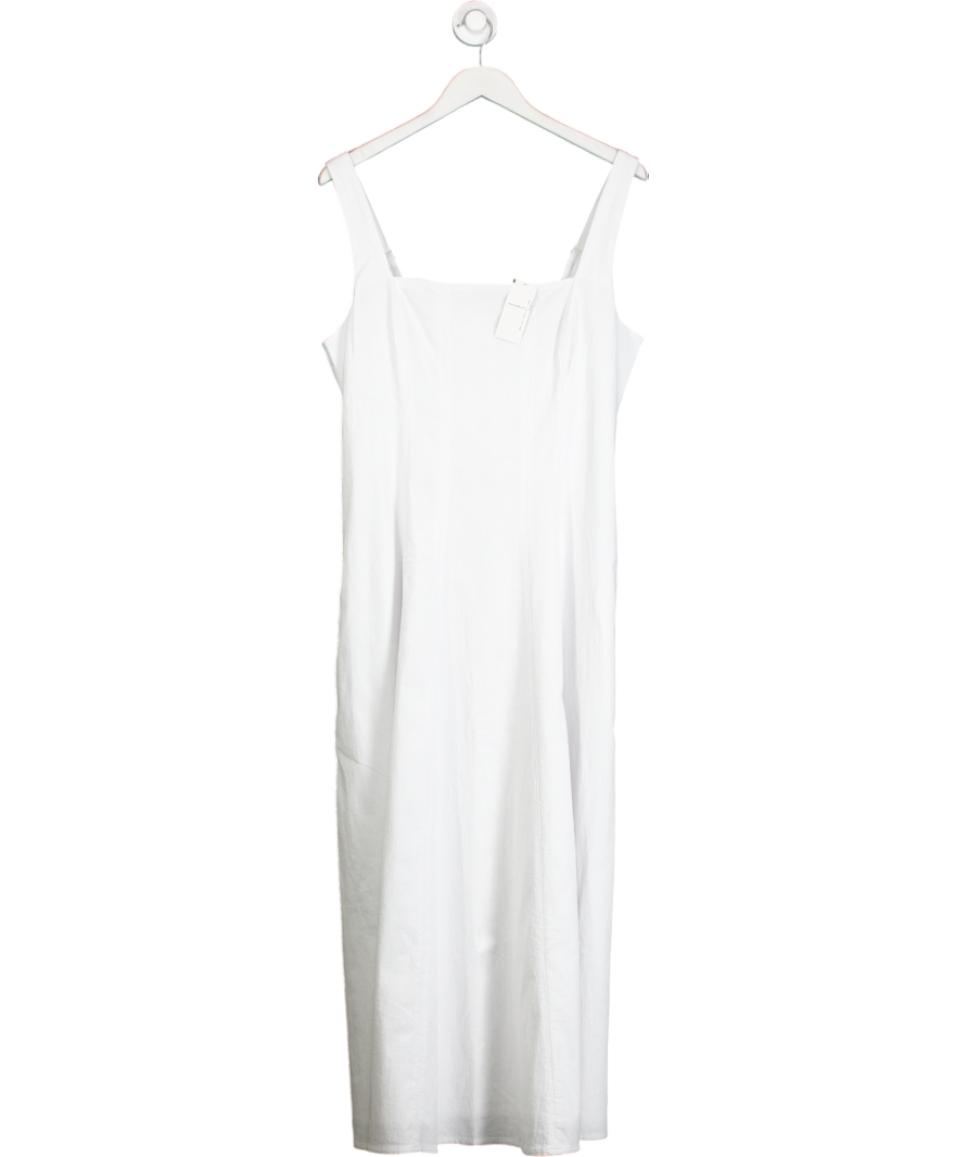 Abercrombie & Fitch White Mila Stretch Midi Dress UK XL