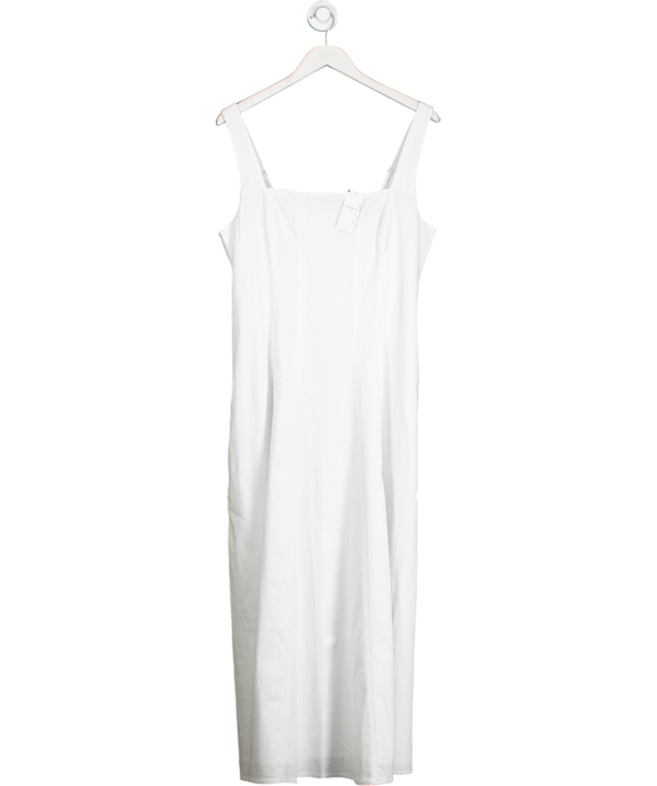 Abercrombie & Fitch White Mila Stretch Midi Dress UK XL