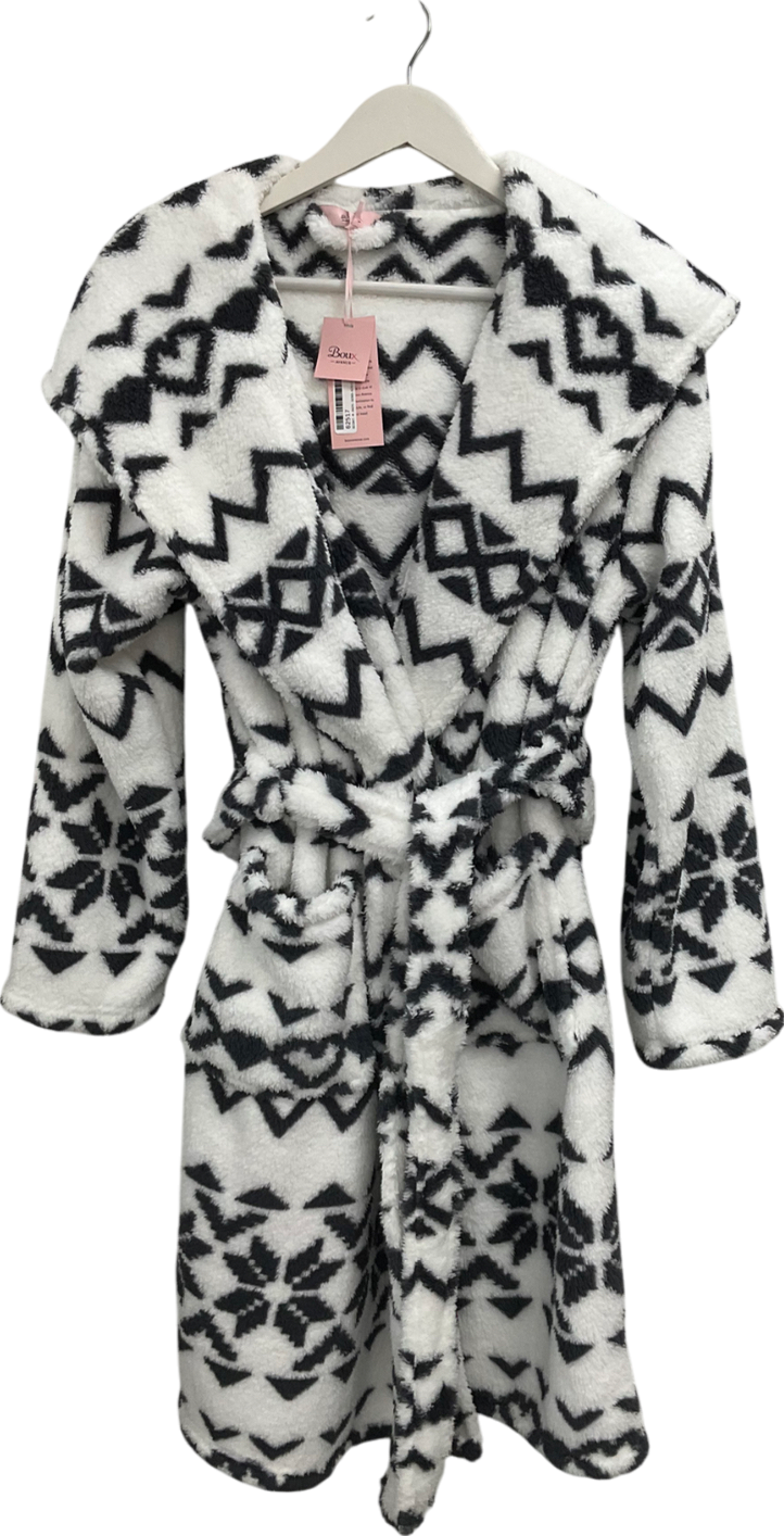 boux avenue White Fairisle Borg Midi Robe UK M