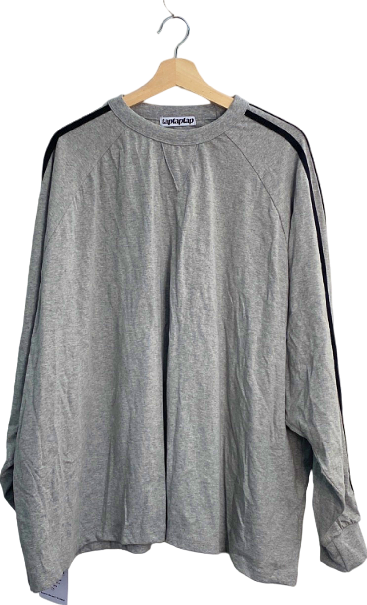 Taptaptap Grey Long Sleeve T-Shirt UK Size Large