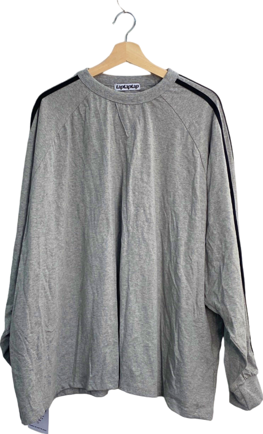 Taptaptap Grey Long Sleeve T-Shirt UK Size Large