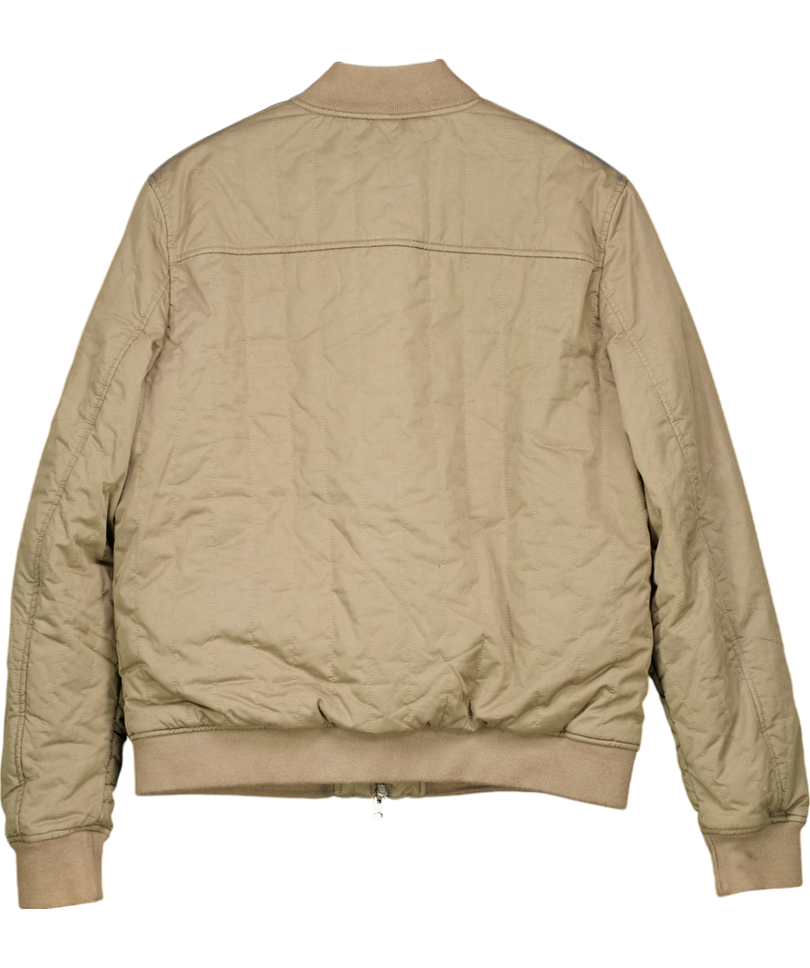 AllSaints Beige Drake Bomber Jacket UK M