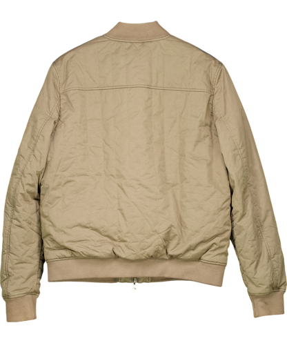 All Saints Beige Drake Bomber Jacket UK M