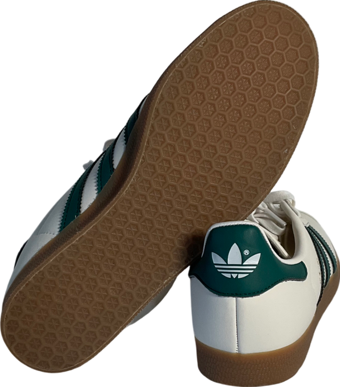 adidas Originals Gazelle Trainers In Cream And Green UK 6.5 EU 39.5 👠