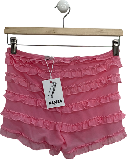 Kasela Pink Ruffle Mesh Shorts UK M