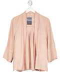 Maje Pink Paisley Belted Jacket With Pleat Detail Back UK 8