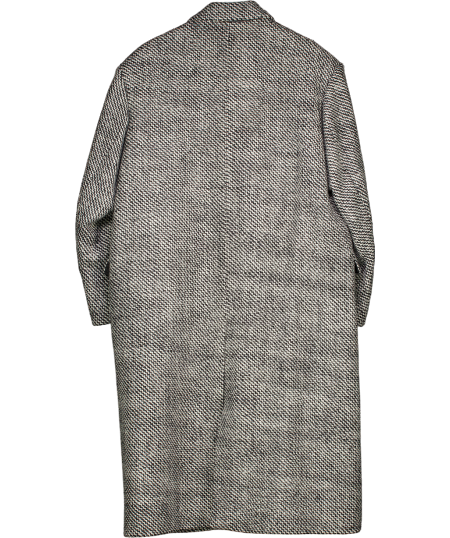 Isabel Marant Black / White Lojimiko Oversized Wool-blend Coat Fr40 UK 12