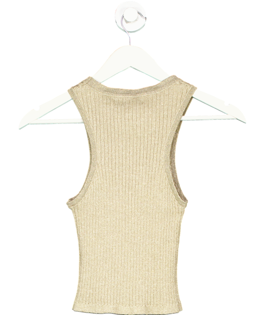 Boldy Love Yourself Metallic Sonya Rib Sweater Tank Top UK S