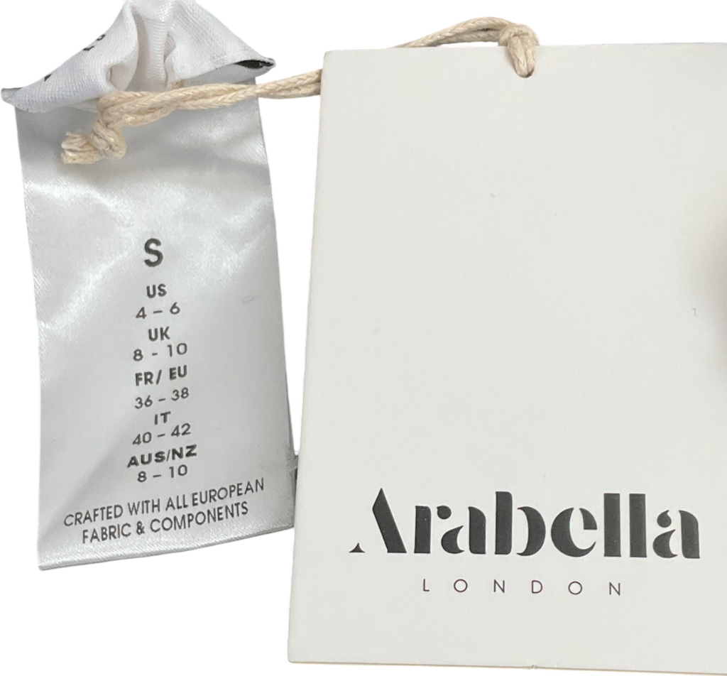 Arabella London Brown Leopard Print Bow Full Brief Bikini Bottoms UK 8