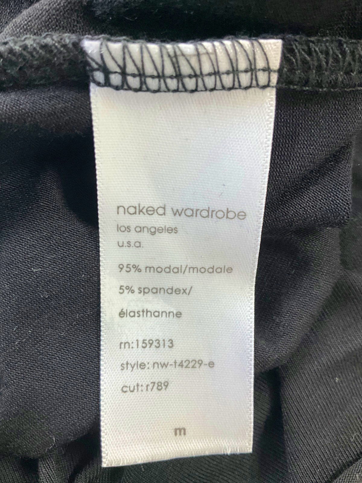 Naked Wardrobe Black Sleeveless Top UK M