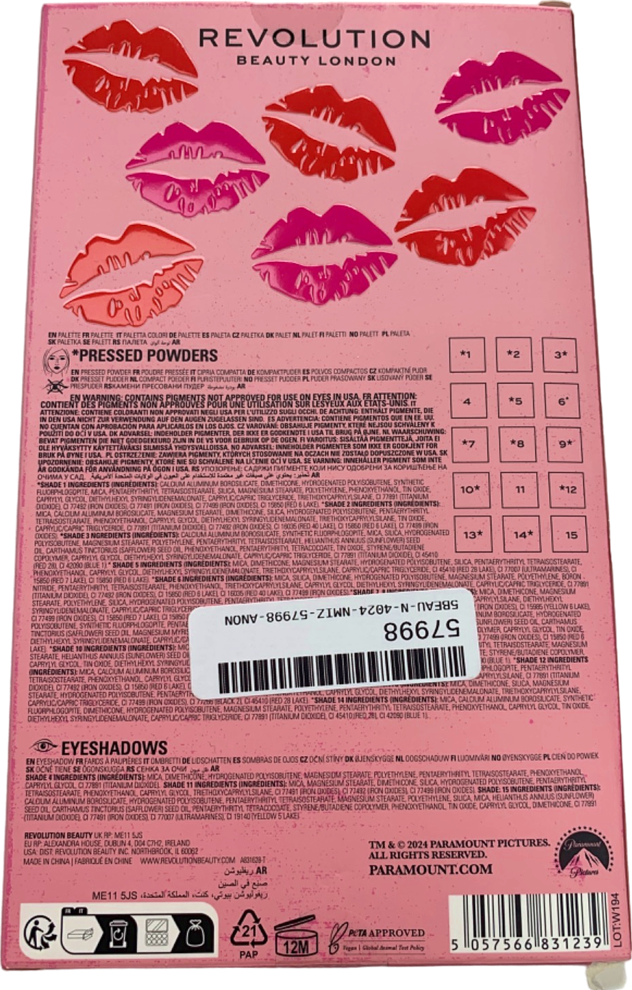 Revolution Mean Girls Burn Book Eyeshadow Palette
