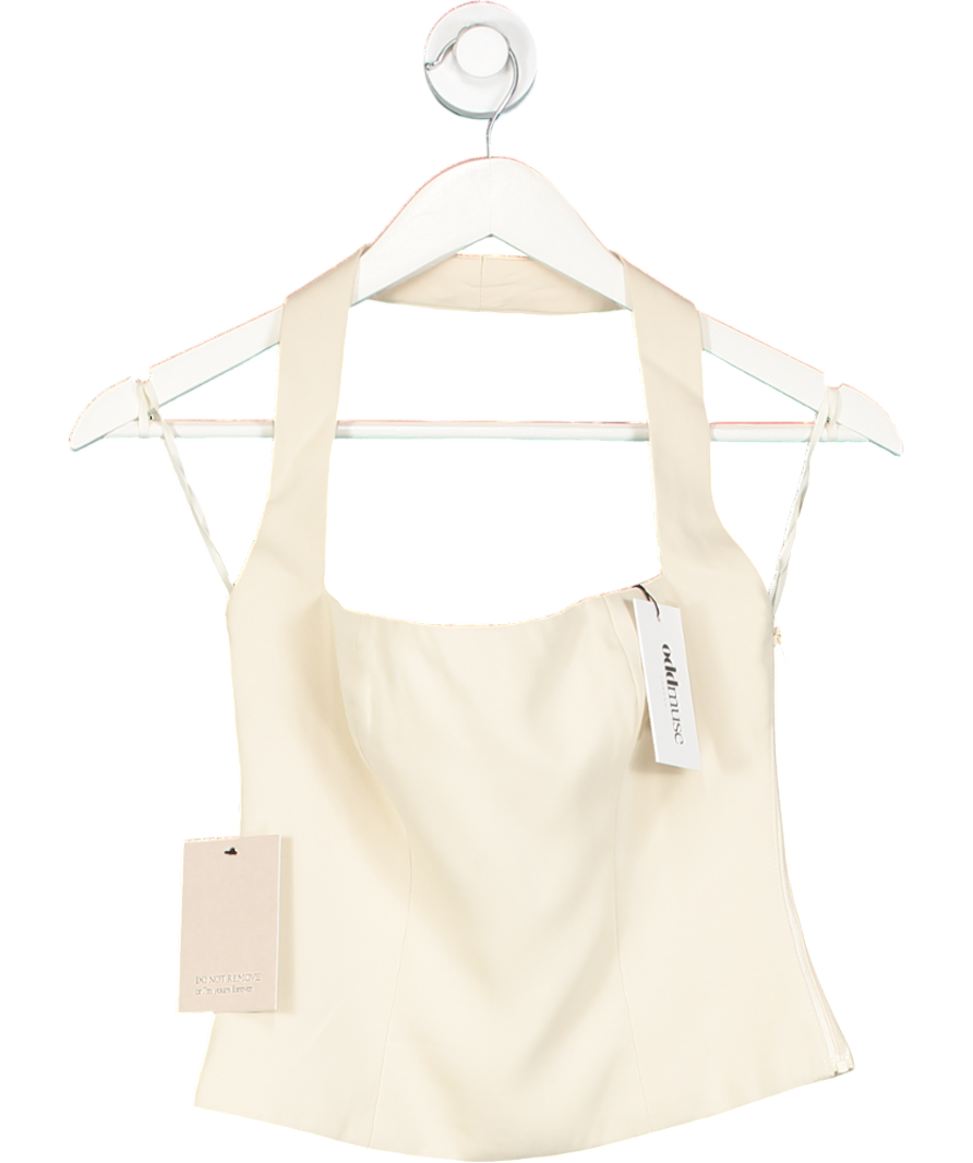 OddMuse Beige The Ultimate Muse Halter Top UK XS