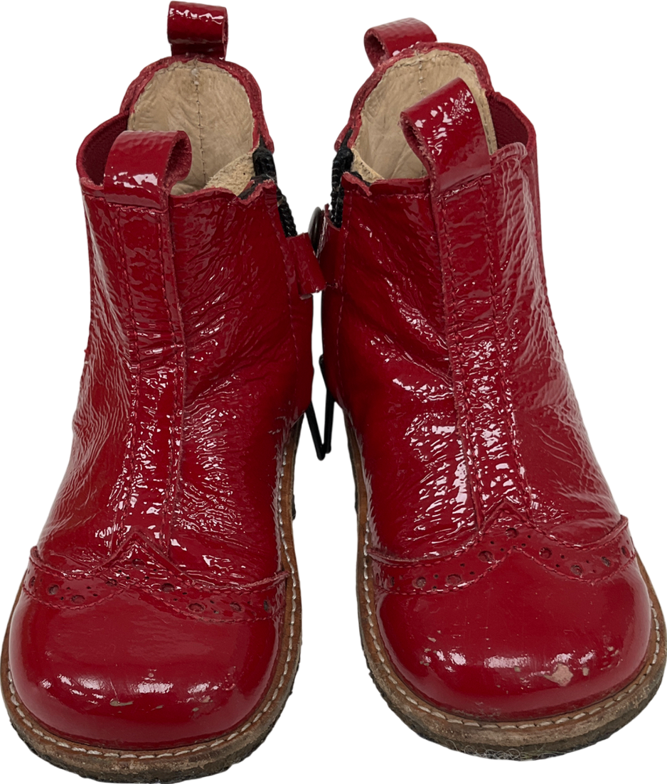 angulus Red Pèpè Patent Leather Boots UK 5.5 EU 22 👼