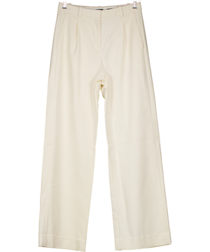 J Crew Cream Essentials Wide Leg Trousers W24
