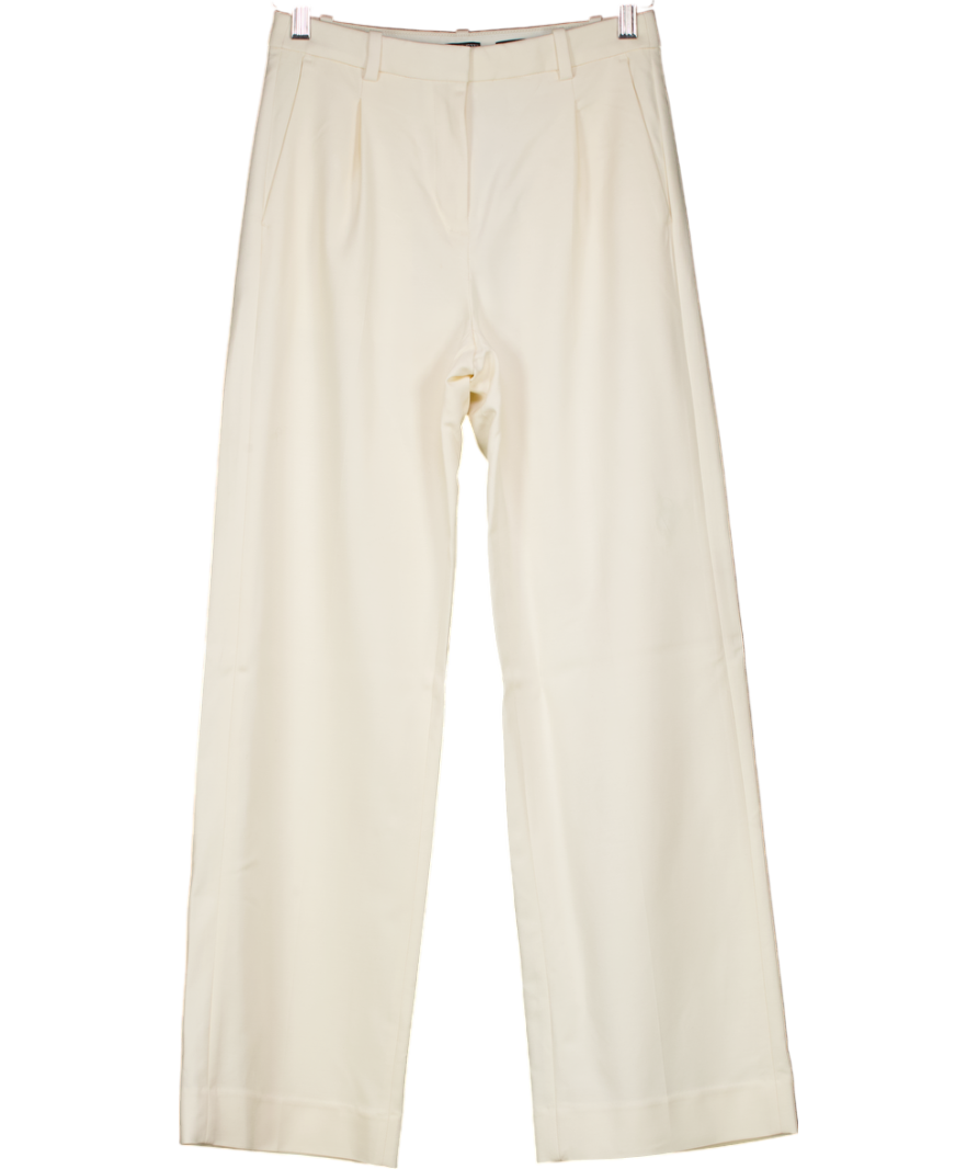 J Crew Cream Essentials Wide Leg Trousers W24