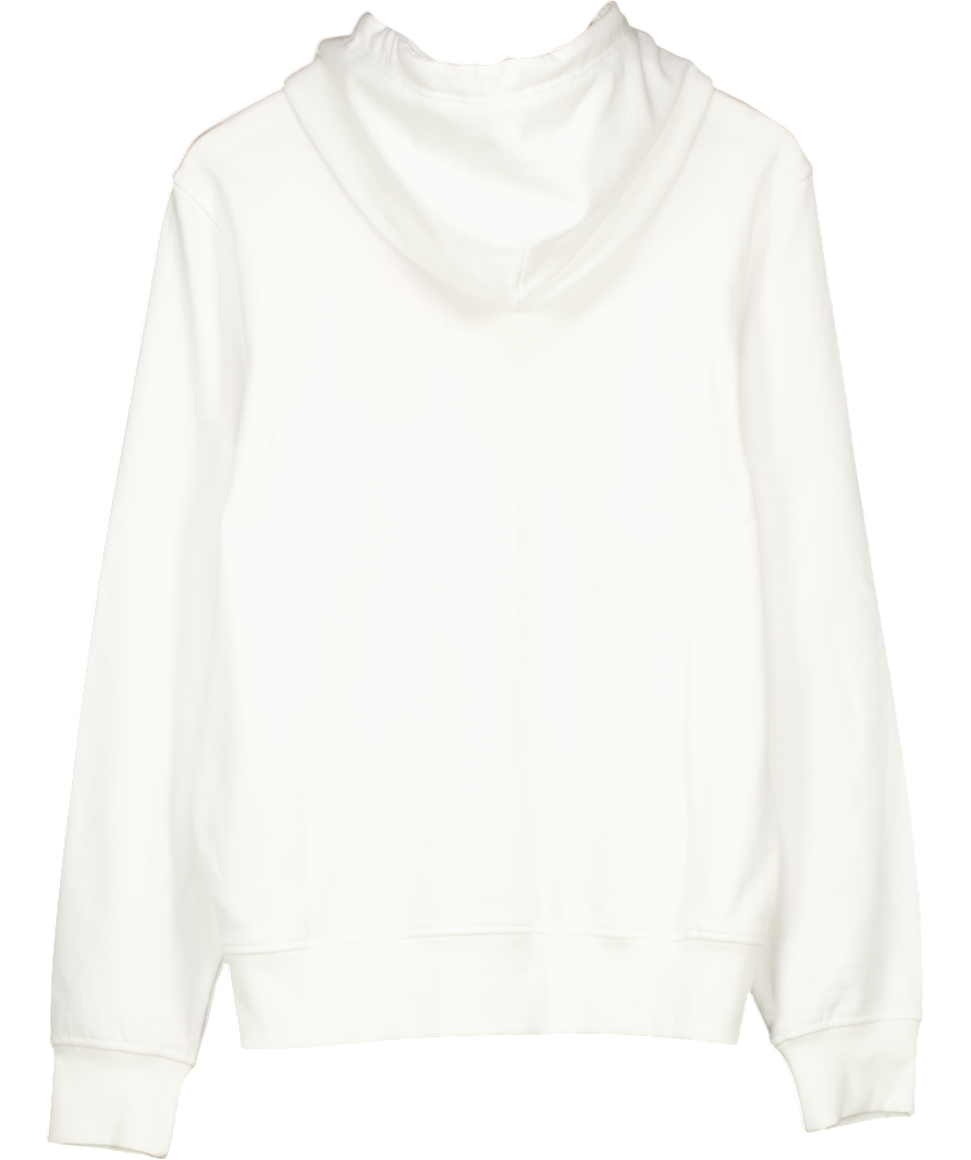 Diesel White Ginn Logo Hoodie UK M